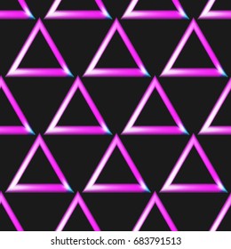 neon triangle pattern vector