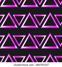 neon triangle pattern vector