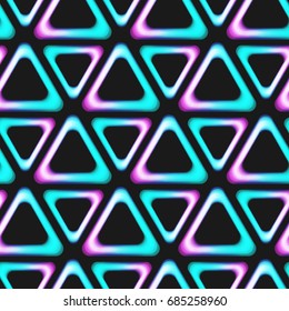neon triangle pattern vector