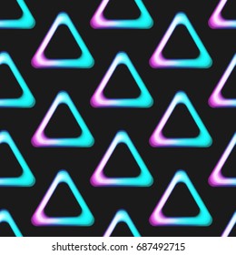 neon triangle pattern vector