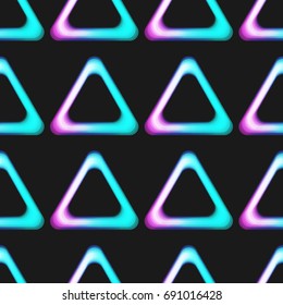 neon triangle pattern vector