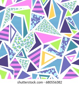 neon triangle print - seamless background