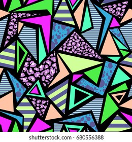 neon triangle print - seamless background