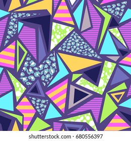 neon triangle print - seamless background