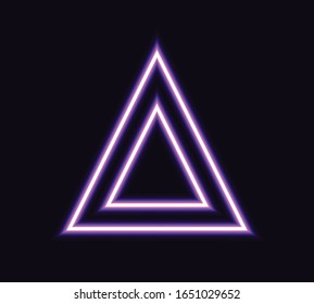
Neon triangle purple frame for your ad and banner. Illustrator.