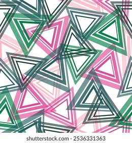 neon triangles seamless pattern with star background illustration vetor.