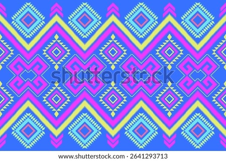 Neon Tribal Ikat
This seamless design reflects traditional ikat weaving combined with a contemporary, high-energy color scheme. Ideal for fabric prints, digital art, textile design, wallpapers