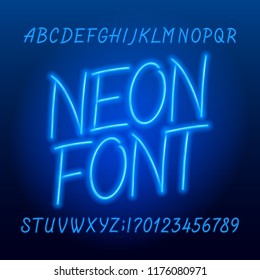 Neon Tube Alphabet Font Neon Color Stock Vector (Royalty Free ...