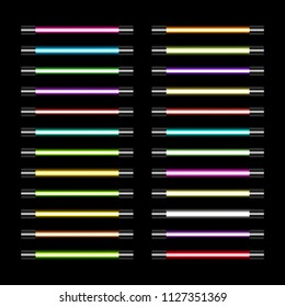 Neon tube light. Vector illustration