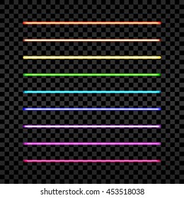 Neon Tube Light. Vector Illustration EPS 10. 