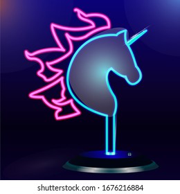 Neon unicorn is great for online illustrations.