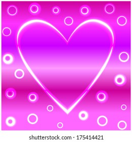 neon valentine heart