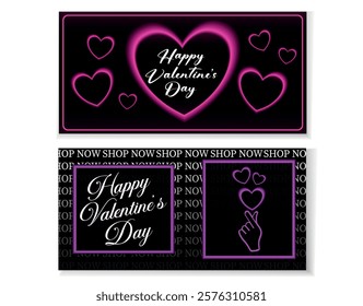 Neon Valentine's Day Sale Design