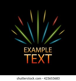 Neon vector background