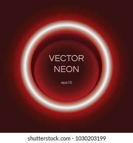 Neon vector circle light, part of collection
