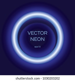 Neon vector circle light, part of collection