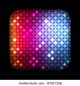 Neon vector dots on dark background
