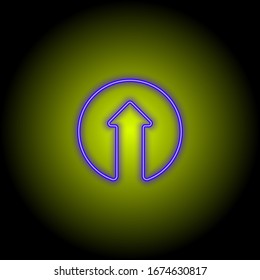 neon vector flat set icon of colorful different arrows isolated