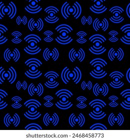 Neon vector illustration Wi-Fi Free vector illustration in blue color. Stylish and modern design, perfect for advertising and informational materials.
