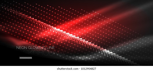 Neon vector smooth wave digital abstract background