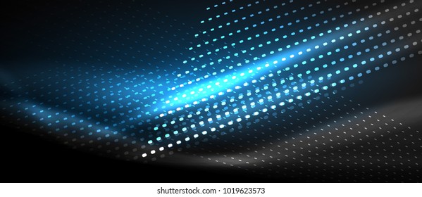Neon vector smooth wave digital abstract background