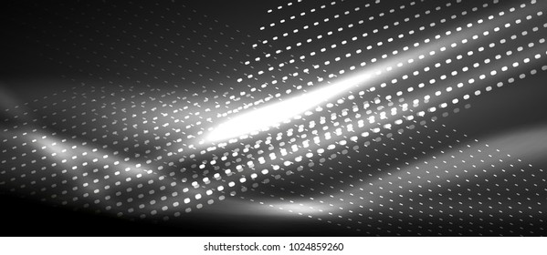 Fondo abstracto digital de onda suave del vector neón