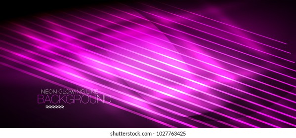 Neon vector smooth wave digital abstract background