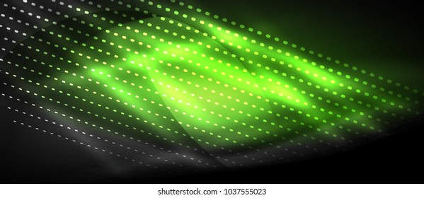 Neon vector smooth wave digital abstract background