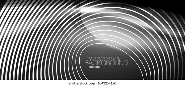 Neon vector smooth wave digital abstract background