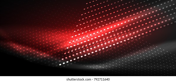 Neon vector smooth wave digital abstract background