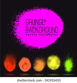 Neon vector spray stains
