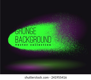 Neon vector spray stains
