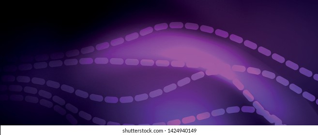 Neon vector wave lines abstract background, magic futuristic techno design, vector motion concept