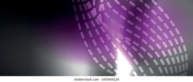 Neon vector wave lines abstract background, magic futuristic techno design, vector motion concept