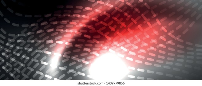 Neonvektorwellenlinien, abstrakter Hintergrund, magisches futuristisches Techno-Design, Vektorgrafik-Konzept
