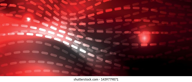 Neon vector wave lines abstract background, magic futuristic techno design, vector motion concept