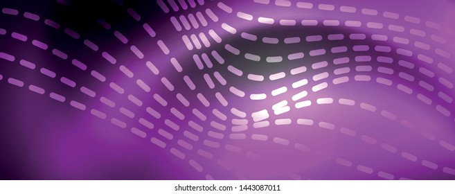 Fondo abstracto de líneas de onda vector neón, diseño tecnológico futurista mágico, concepto de movimiento vectorial
