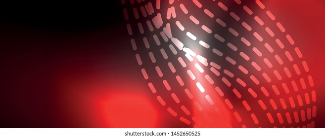 Fondo abstracto de líneas de onda vector neón, diseño tecnológico futurista mágico, concepto de movimiento vectorial