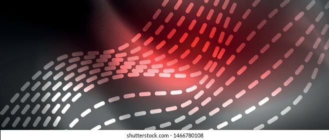 Neon vector wave lines abstract background, magic futuristic techno design, vector motion concept