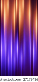Neon vertical light beams background.