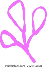 Neon Vibrant Floral Leafs Purple