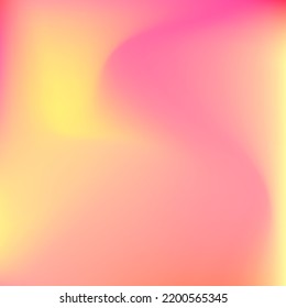 Neon Vibrant Fluid Trendy Color Wallpaper. Sunset Pink Pastel Sunrise Flow Swirl Gradient Mesh. Warm Watercolor Liquid Peach Blurred Texture. Red Bright Curve Orange Yellow Gradient Background.