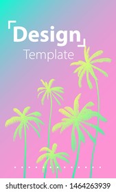 Neon vibrant gradients on iridescent background. Modern pink colours template concept. Light art print.