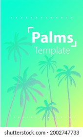 Neon vibrant gradients on iridescent background. Summer green colours cover, template, card, brochure, flyer.