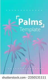 Neon vibrant gradients on iridescent background. Beauty blue colours invite. Concept of nature, beauty card.