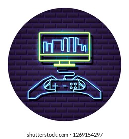 neon video game