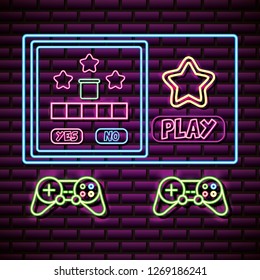 neon video games