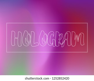Neon Violet Gradient Background. Mesh Wavy Colorful Template. Magenta Hologram Backdrop. Colorful Waved Fluid Texture, Ultraviolet Original Cover Vector Design