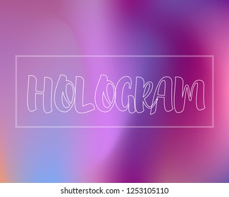 Neon Violet Gradient Background. Mesh Wavy Colorful Template. Magenta Hologram Backdrop. Colorful Waved Fluid Texture, Ultraviolet Original Cover Vector Design