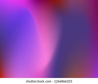 Neon Violet Gradient Background. Mesh Wavy Colorful Template. Magenta Hologram Backdrop. Colorful Waved Fluid Texture, Ultraviolet Original Cover Vector Design